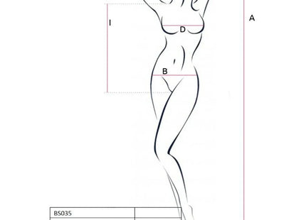 PASSION - WOMAN BS035 WEISSER BODYSTOCKING EINE GRÖSSE