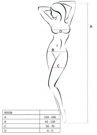 PASSION - WOMAN BS038 ROTER BODYSTOCKING EINE GRÖSSE