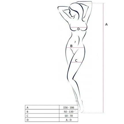 PASSION - WOMAN BS046 BODYSTOCKING SCHWARZ EINE GRÖSSE
