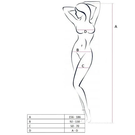 PASSION - WOMAN BS053 ROTER BODYSTOCKING EINE GRÖSSE - Bodystocking