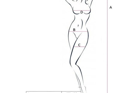 PASSION - WOMAN BS053 SCHWARZER BODYSTOCKING EINE GRÖSSE