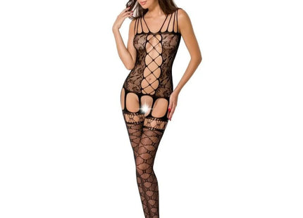 PASSION - WOMAN BS054 BODYSTOCKING SCHWARZ EINE GRÖSSE