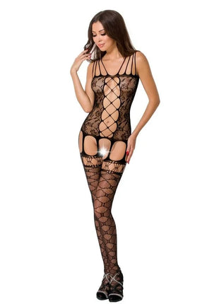 PASSION - WOMAN BS054 BODYSTOCKING SCHWARZ EINE GRÖSSE