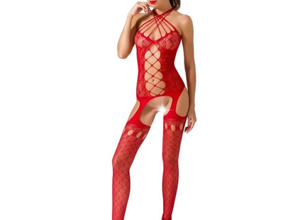 PASSION - WOMAN BS056 ROTER BODYSTOCKING EINE GRÖSSE