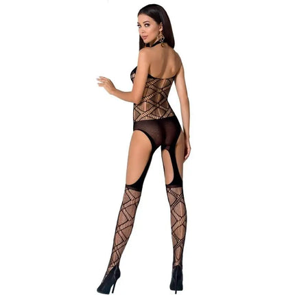 PASSION - WOMAN BS060 BODYSTOCKING SCHWARZ EINE GRÖSSE - NEGRO / ONE SIZE - Bodystocking