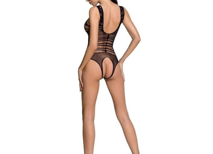 PASSION - WOMAN BS086 SCHWARZER BODYSTOCKING EINE GRÖSSE