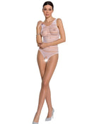 PASSION - WOMAN BS086 WEISSER BODYSTOCKING EINE GRÖSSE