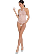 PASSION - WOMAN BS087 WEISSER BODYSTOCKING EINE GRÖSSE