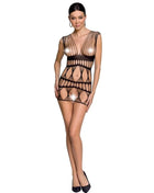 PASSION - WOMAN BS089 BODYSTOCKING SCHWARZ EINE GRÖSSE
