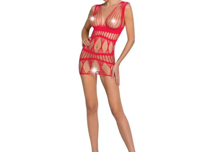 PASSION - WOMAN BS089 ROTER BODYSTOCKING EINE GRÖSSE