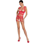 PASSION - WOMAN BS089 ROTER BODYSTOCKING EINE GRÖSSE