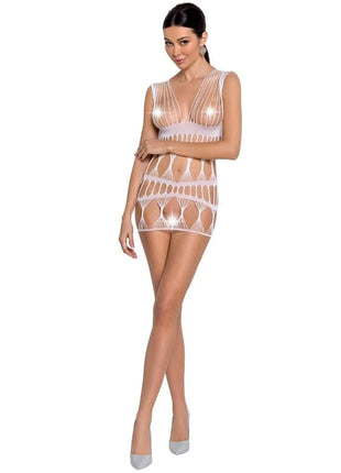 PASSION - WOMAN BS089 WEISSER BODYSTOCKING EINE GRÖSSE