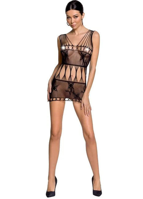 PASSION - WOMAN BS090 BODYSTOCKING SCHWARZ EINE GRÖSSE