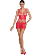 PASSION - WOMAN BS090 ROTER BODYSTOCKING EINE GRÖSSE