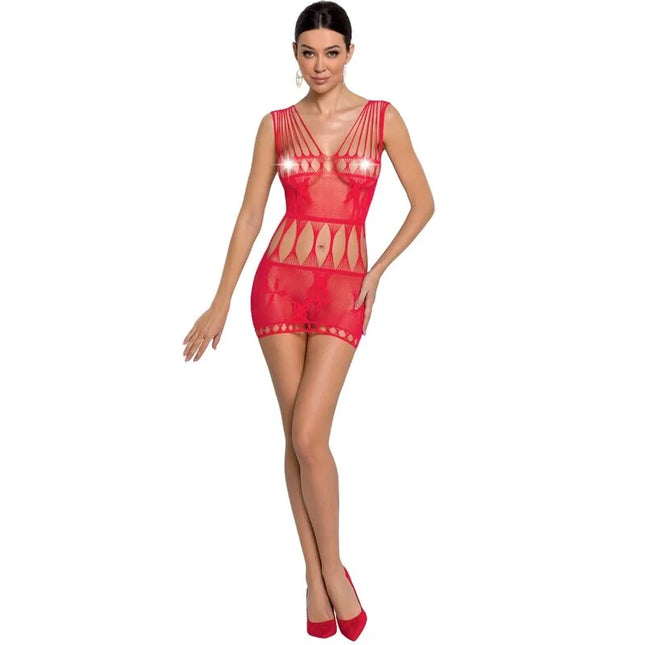 PASSION - WOMAN BS090 ROTER BODYSTOCKING EINE GRÖSSE