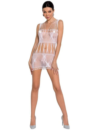 PASSION - WOMAN BS090 WEISSER BODYSTOCKING EINE GRÖSSE