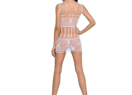 PASSION - WOMAN BS090 WEISSER BODYSTOCKING EINE GRÖSSE