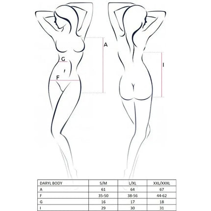 PASSION - WOMAN DARYL TEDDY SCHWARZ GRÖSSE S/M - Bodys