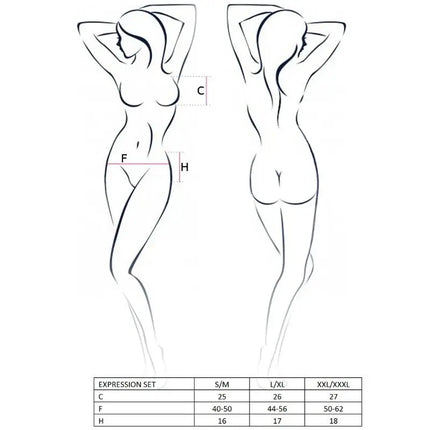 PASSION - WOMAN EXPRESSION SET GRÖSSE S/M FETISCH - Sexy Dessous-Set