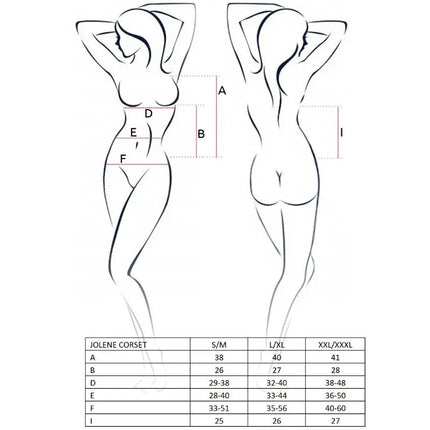 PASSION - WOMAN JOLENE SCHWARZES KORSETT GRÖSSE S/M - Korsetts