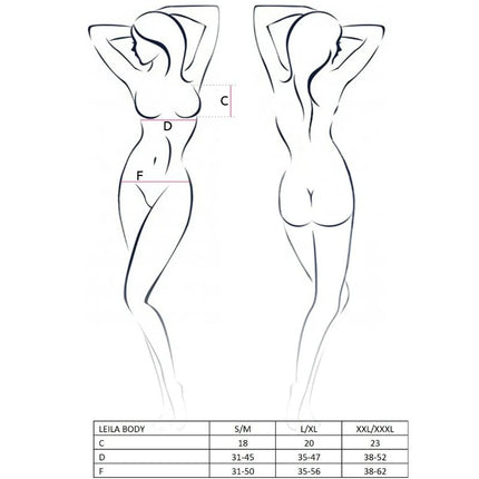 PASSION - WOMAN LEILA TEDDY SCHWARZ GRÖSSE S/M - Body ohne Schritt
