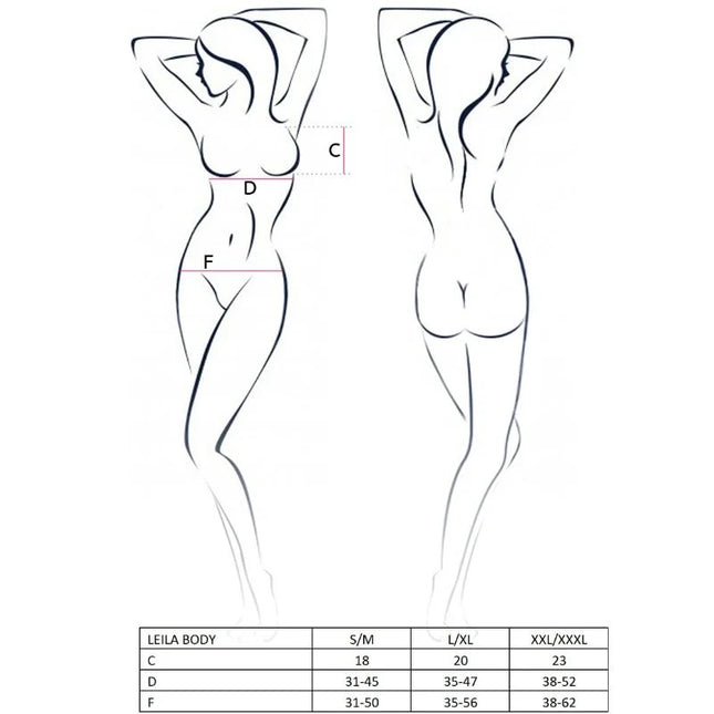 PASSION - WOMAN LEILA TEDDY SCHWARZ GRÖSSE S/M - Body ohne Schritt