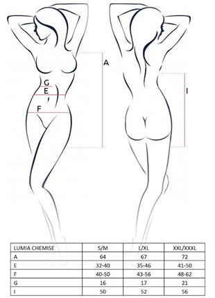 PASSION - WOMAN LUMIA CHEMISE SCHWARZ GRÖSSE S/M - Nachtwäsche