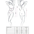 Passion woman Maddie schwarzes Korsett mit Maßangaben für Größen S/M L/XL und XXL/XXXL