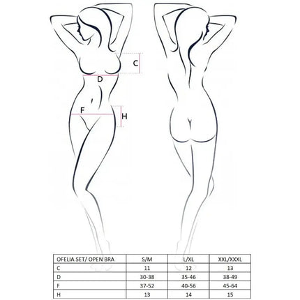 PASSION - WOMAN OFELIA SET GRÖSSE S/M - Sexy Dessous-Set