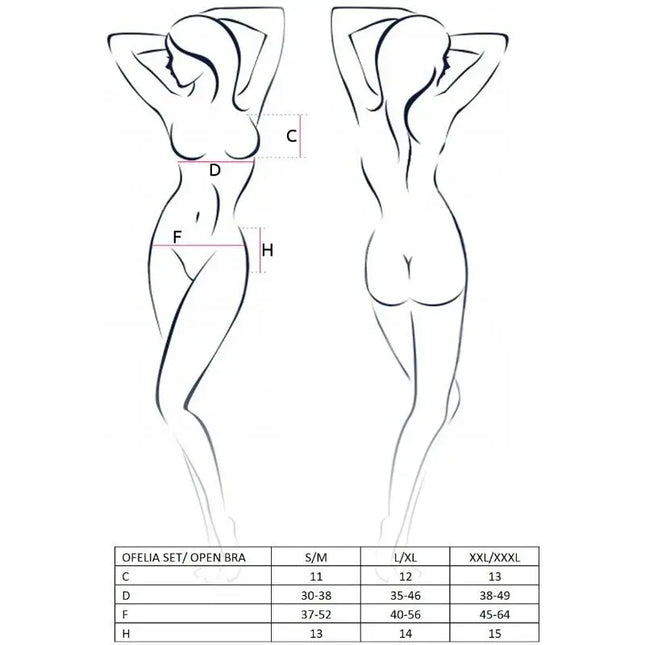 PASSION - WOMAN OFELIA SET GRÖSSE S/M - Sexy Dessous-Set