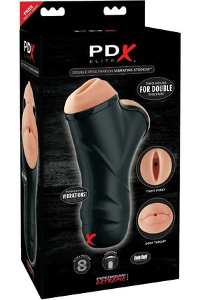 PDX ELITE - VIBRIERENDER STROKER MIT DOPPELPENETRATION - Automatischer Masturbator
