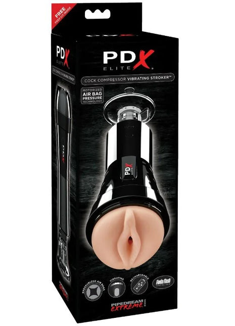 PDX ELITE - VIBRIERENDER STROKER MIT HAHNKOMPRESSOR - Automatischer Masturbator