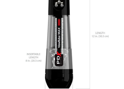 PDX ELITE - VIEWTUBE MAX VIEW AUTOMATISCHER MASTURNADOR MIT TRANSPARENTER ABSAUGUNG