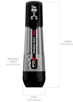PDX ELITE - VIEWTUBE MAX VIEW AUTOMATISCHER MASTURNADOR MIT TRANSPARENTER ABSAUGUNG