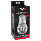 Pdx elite viewtube plus transparenter stroker aus kristallklarem ultraweichem silikon mit ez-grip design 21 cm