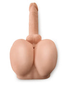 Beige silikon anatomisches modell männliche genitalien mit abgerundeten gesäß für pdx male interaktiver bad boy masturbator rückansicht