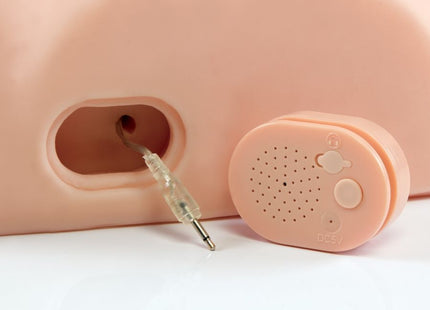 Pdx male männlicher interaktiver fick ihn alum pinker silikon hörgerät mit kleinem ovalem lautsprecher und audioanschluss