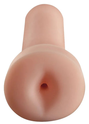 Beige silikon analplug mit abgerundetem, konischem design und glatter oberfläche aus dem pdx male pumpe und dump stroker set