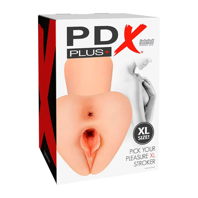 PDX Plus XL Stroker mit zwei Öffnungen Flesh - Realistische Masturbatoren