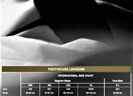 Penthouse dangerous darling tanga rot lxl internationale größentabelle mit maßen für bust, unterbrust, taille, hüfte und schrittlänge