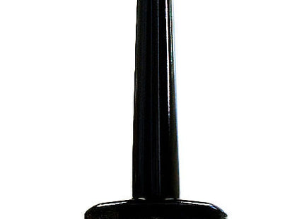 Schwarzer glänzender kunststoff analplug mit abgerundetem spitz und breiter basis von perfect fit brand the boner