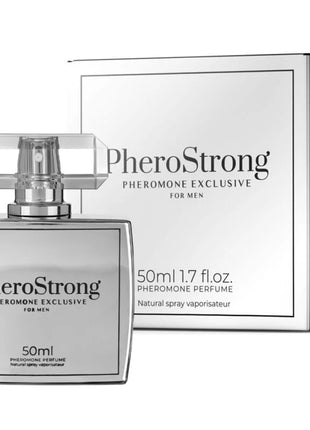 Silberne rechteckige pherostrong pheromone parfumflasche mit facettenkristallverschluss und passender box für männer