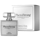 Silberne rechteckige pherostrong pheromone parfumflasche mit facettenkristallverschluss und passender box für männer