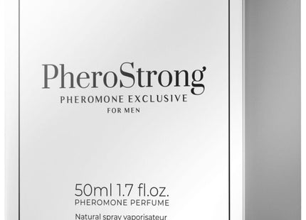 Silberne rechteckige box für pherostrong pheromon parfüm exklusiv für männer 50 ml