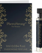 Schwarze und goldene verzierte box mit passender flasche pherostrong pheromon parfum für frauen 1 ml