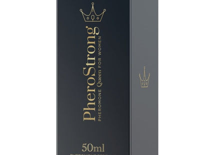 Schwarze rechteckige pherostrong pheromon parfum königin für frau 50 ml mit goldener kronenprägung