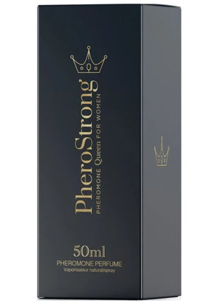 Schwarze rechteckige pherostrong pheromon parfum königin für frau 50 ml mit goldener kronenprägung