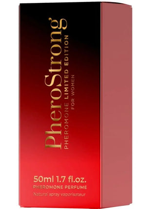 Roter verlauf box für pherostrong pheromon parfum limitierte edition für frauen 50 ml