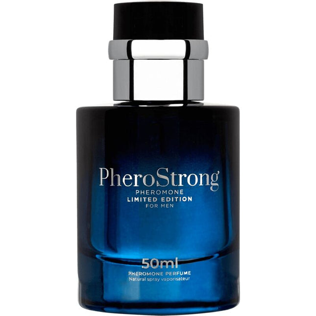 Deep blue glass bottle pherostrong pheromone parfum limitierte edition für männer 50 ml