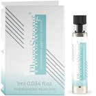 Pherostrong pheromon parfum nur für frauen 1 ml in transparenter glasflasche mit schwarzem geriffeltem deckel und minimalistischem etikett